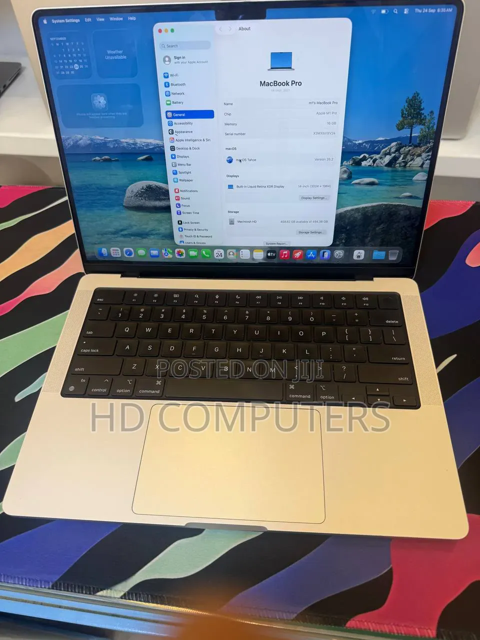 New Laptop Apple MacBook Pro 2021 M1 16GB Apple M1 Pro SSD 512GB