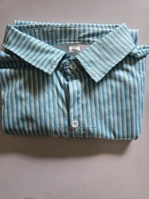 Striped Short Sleeve Button Up Shirt