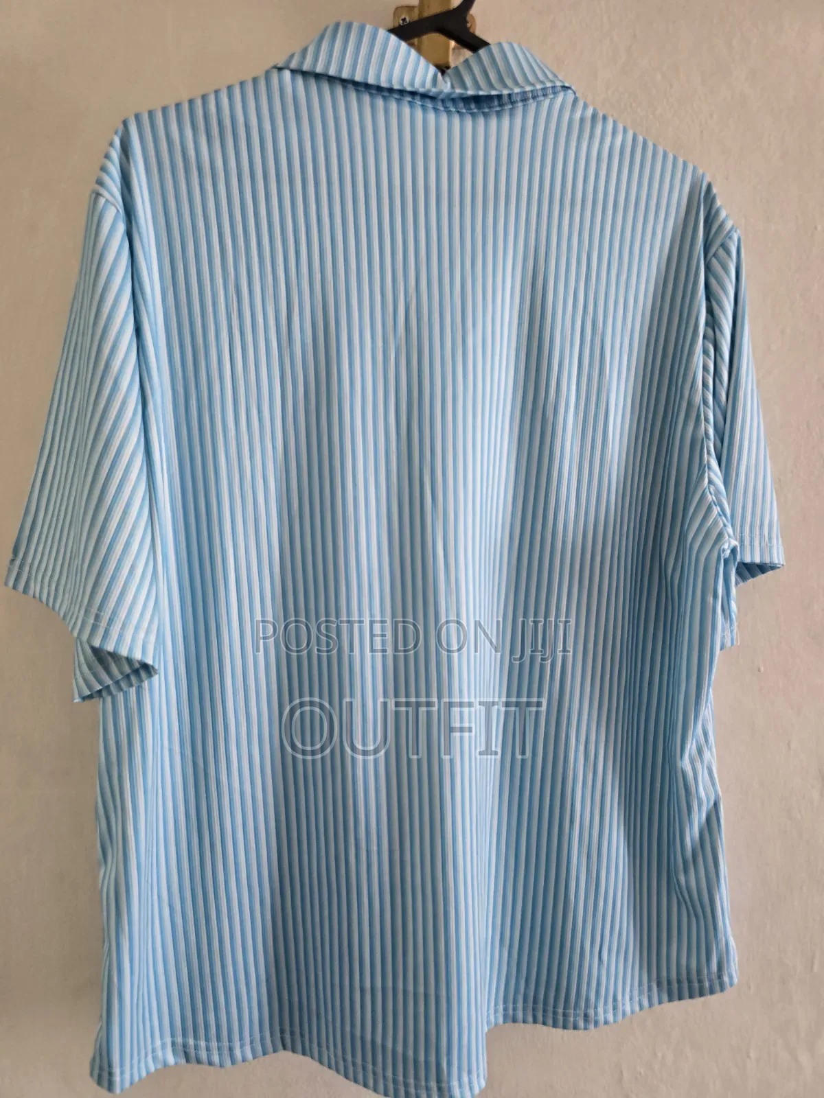 Striped Short Sleeve Button Up Shirt