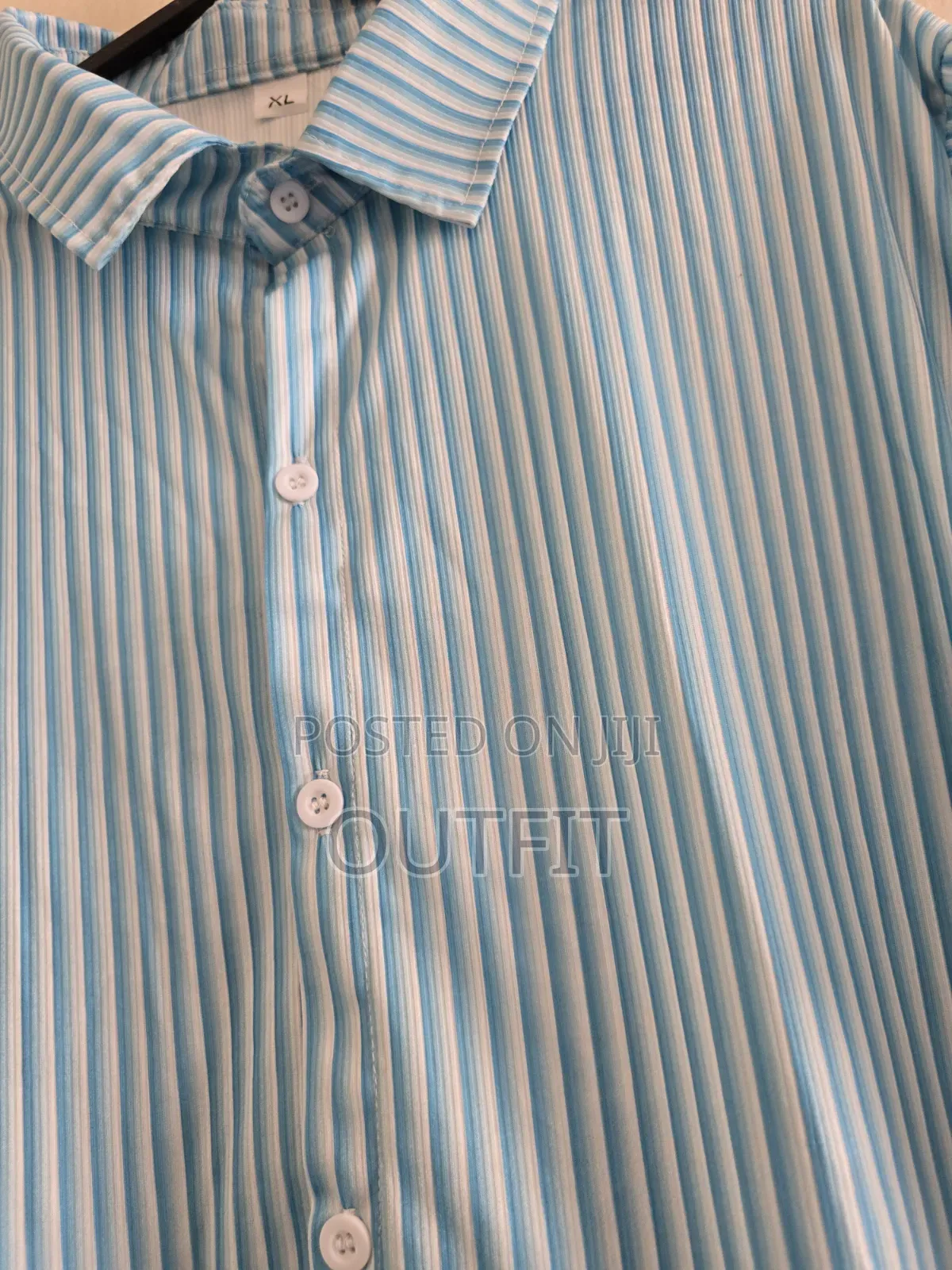 Striped Short Sleeve Button Up Shirt