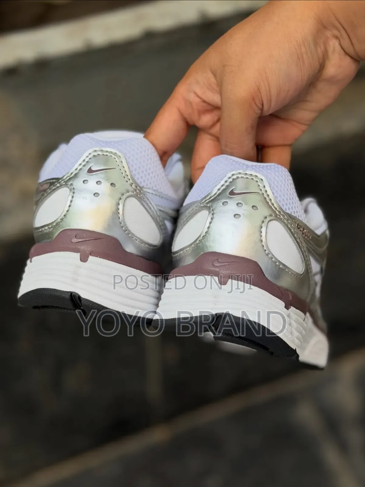 Nike P-6000 Metallic Silver / White Unisex Fashion Sneaker