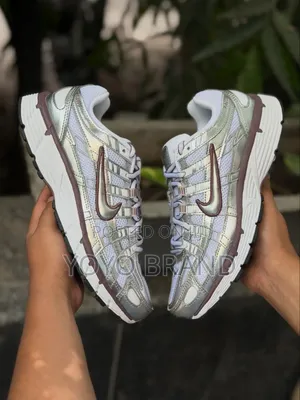 Nike P-6000 Metallic Silver / White Unisex Fashion Sneaker