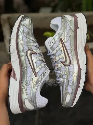 Nike P-6000 Metallic Silver / White Unisex Fashion Sneaker