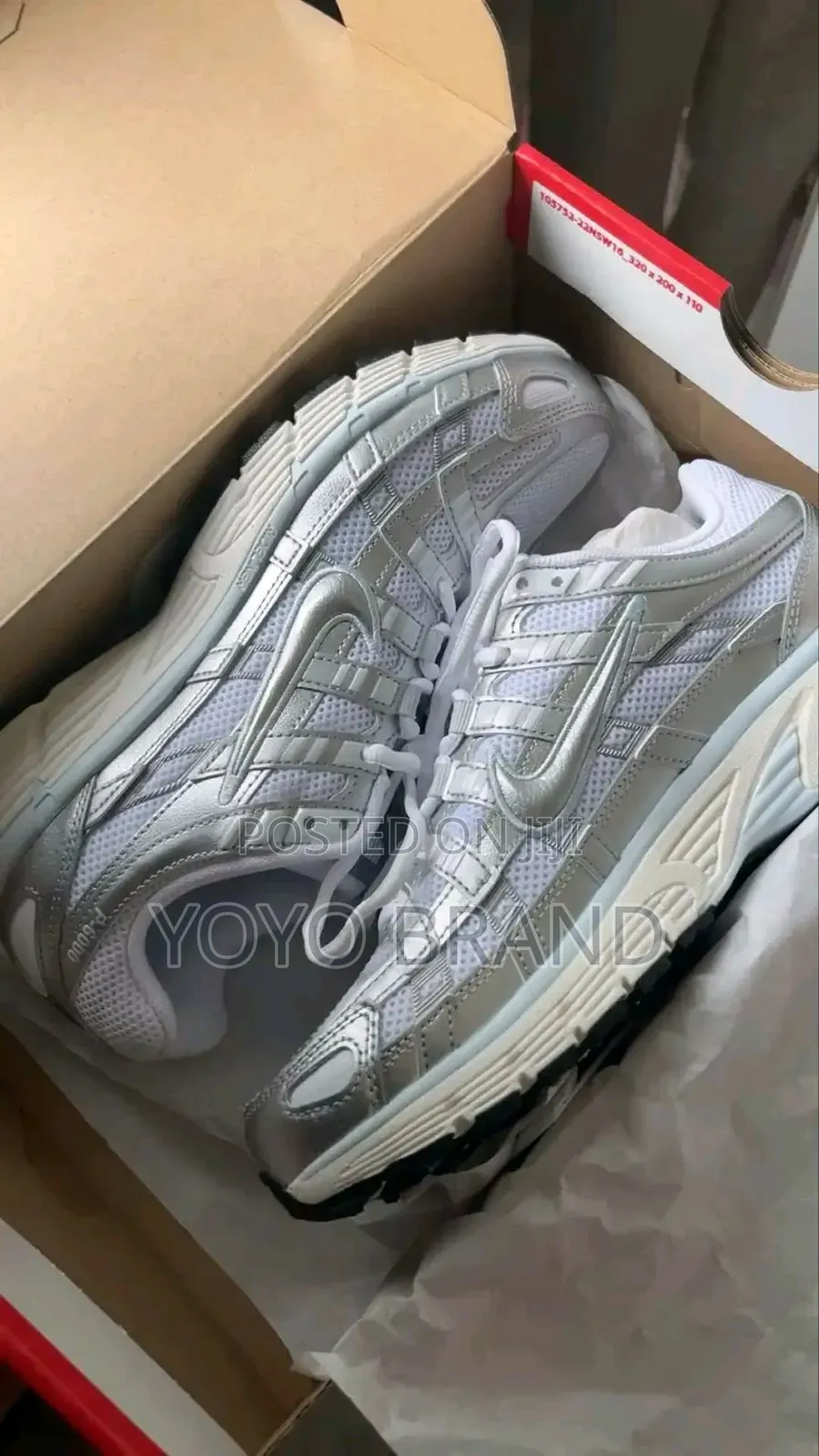 Nike P-6000 'White/Metallic Silver-Blue Tint-Sail' Unisex FashionShoes