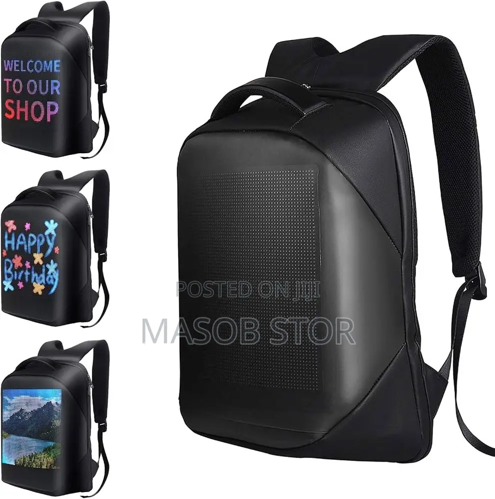 Smart LED Backpack ዘመናዊ የኤል.ኢ.ዲ. ቦርሳ