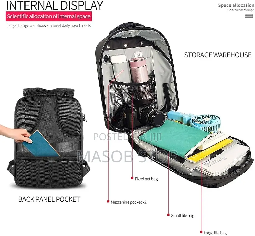 Smart LED Backpack ዘመናዊ የኤል.ኢ.ዲ. ቦርሳ