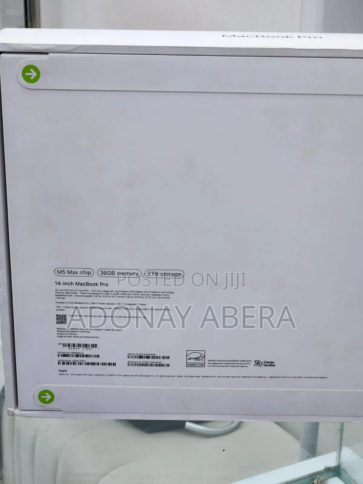 New Laptop Apple MacBook 36GB SSD 2T