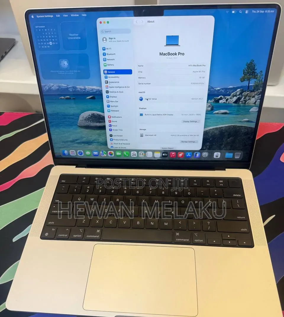 New Laptop Apple MacBook Pro 2021 M1 16GB Apple M1 SSD 512GB