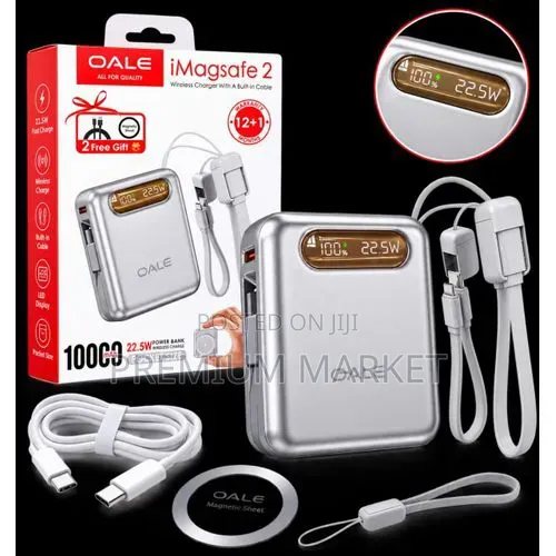 Power Bank Oale iMagsafe 2 10000mAh Magnetic Wireless Power Bank –