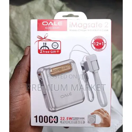 Power Bank Oale iMagsafe 2 10000mAh Magnetic Wireless Power Bank –