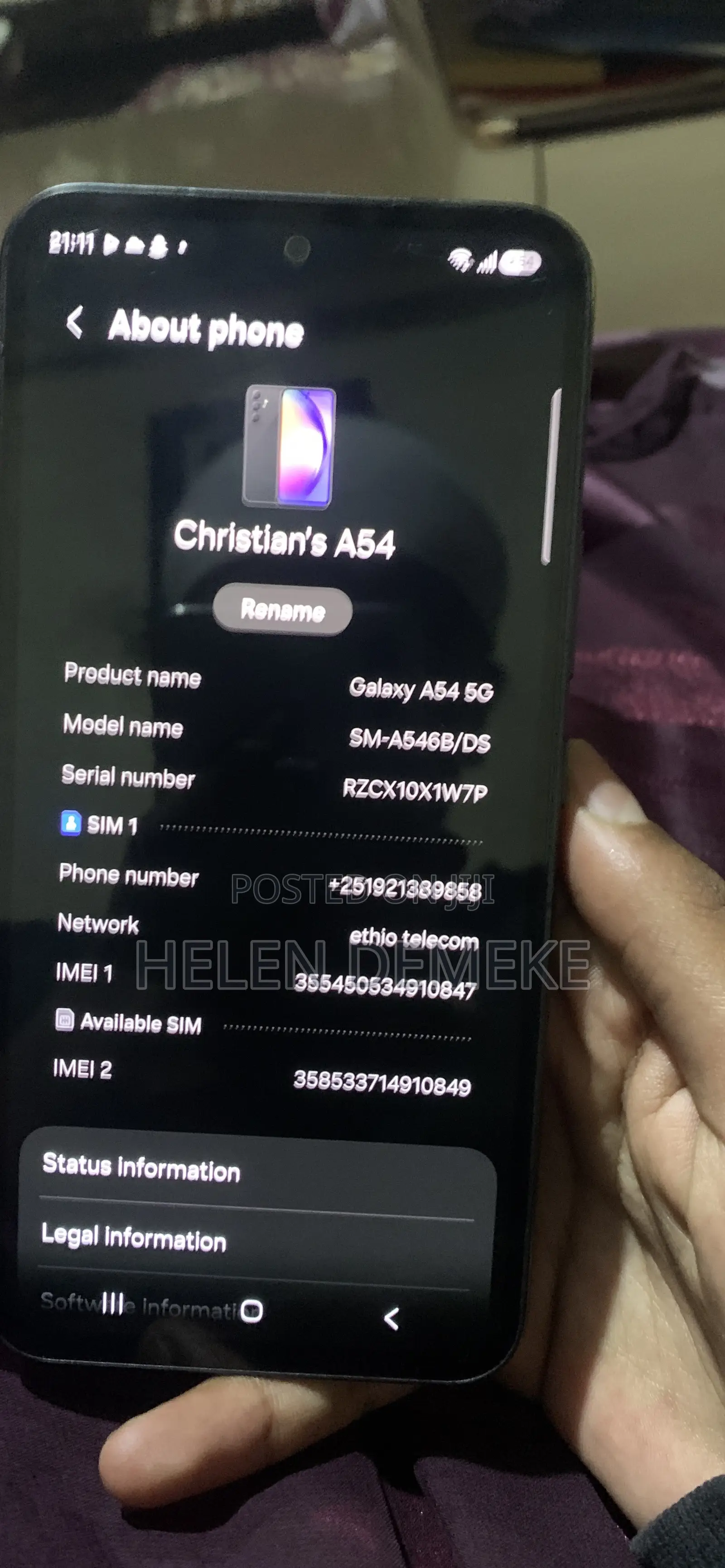 Samsung Galaxy A54 128 GB Blue