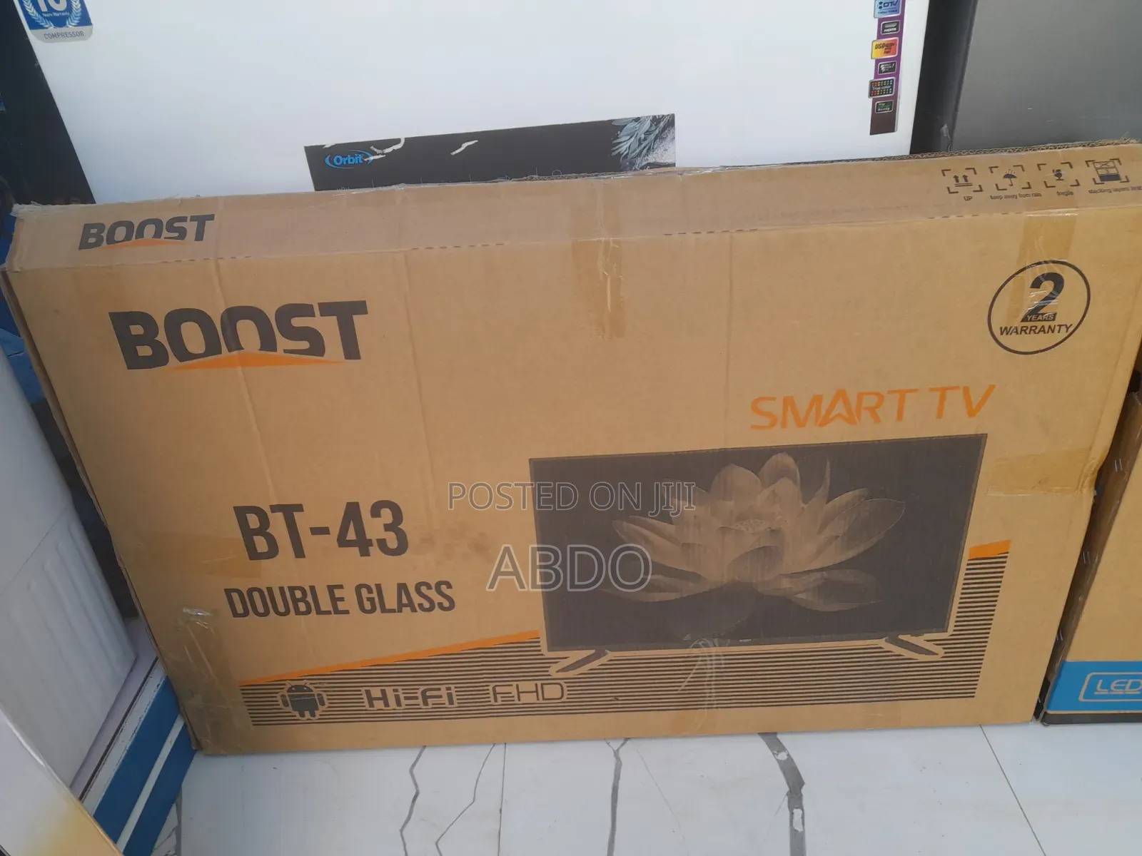 Boost Smart Led TV 43 Inch Andraid Doubel Gelass 2026 Hifi Speaker New