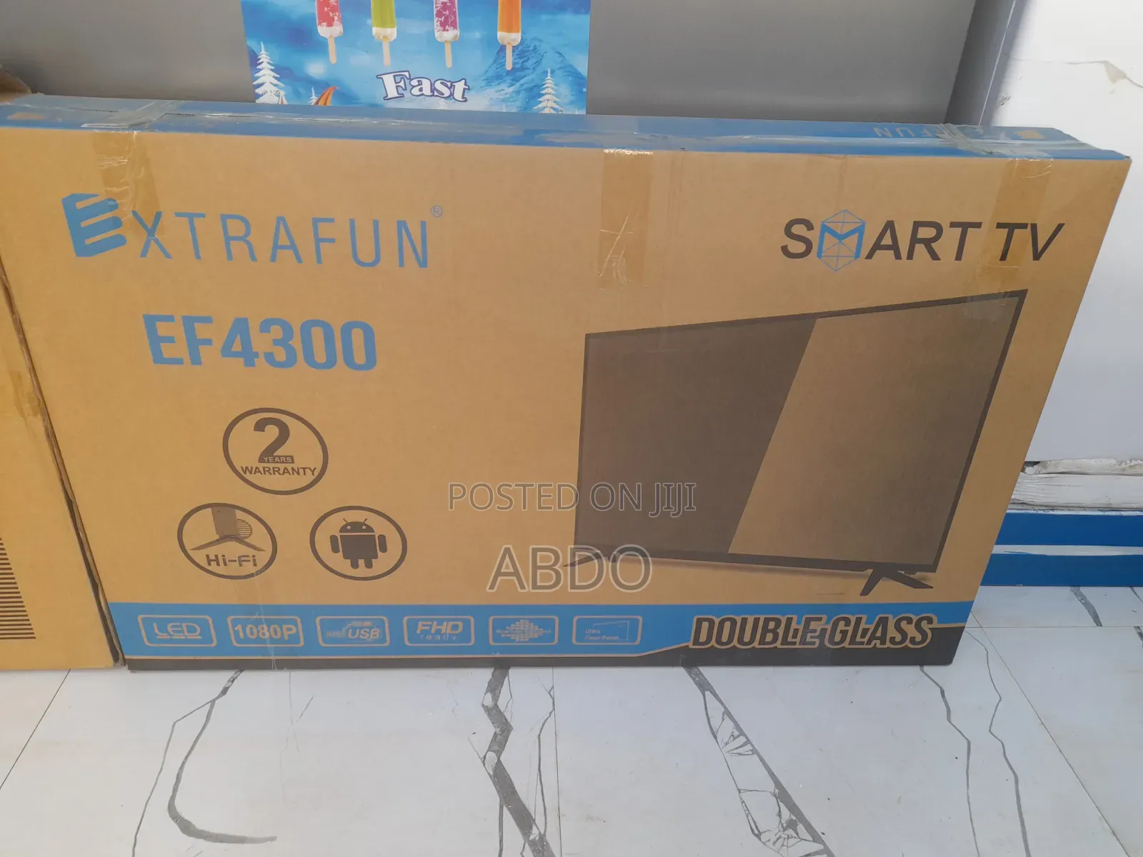Xtrafun Smart Led TV 43 Inch Andraid Doube Gelass Screen 2026 Hifi New