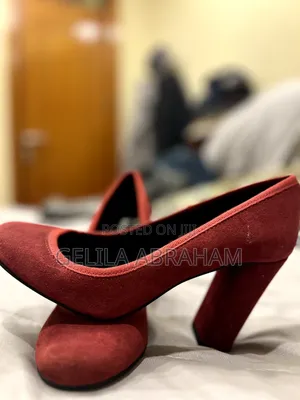 Burgundy Office London Platform Heels
