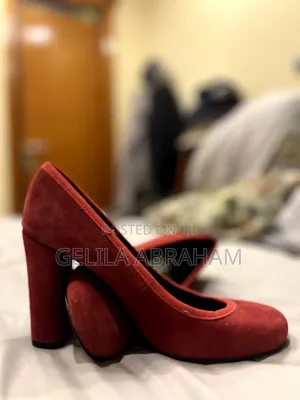 Burgundy Office London Platform Heels