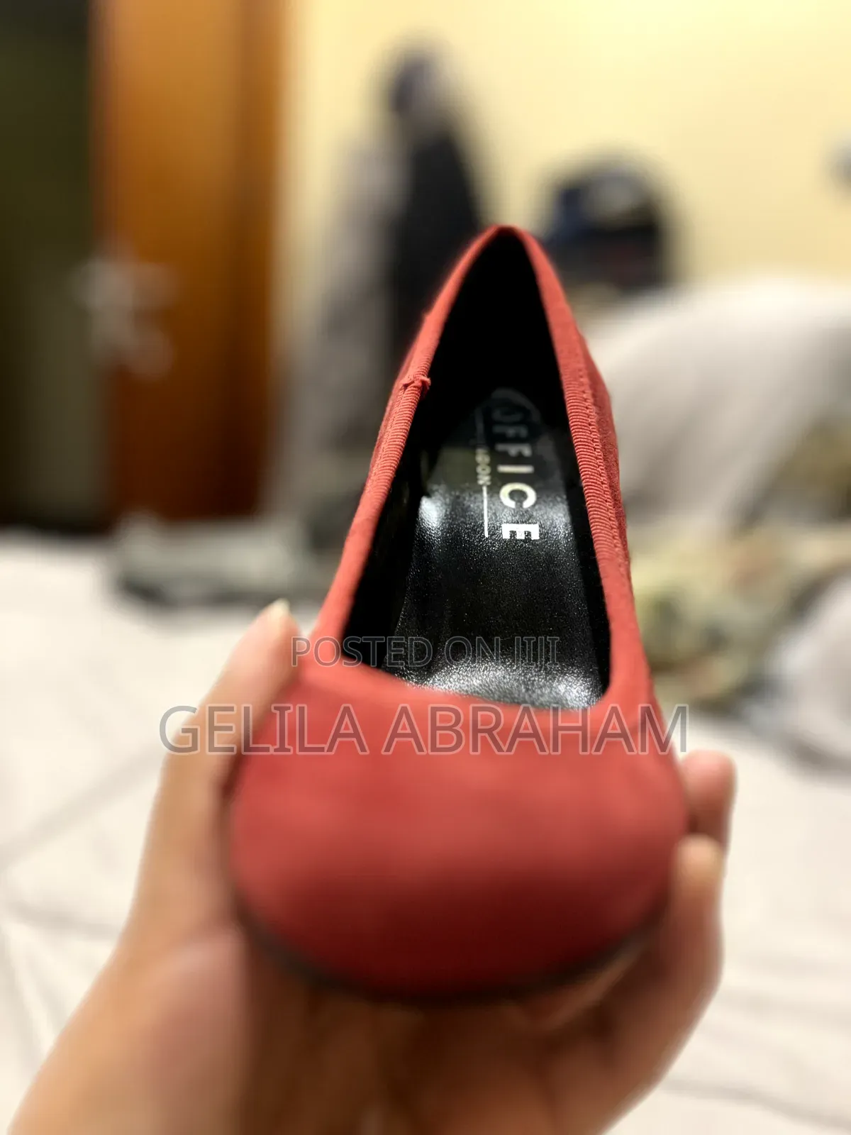 Burgundy Office London Platform Heels