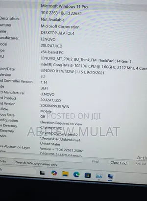 New Laptop Lenovo ThinkPad T14 G1 8GB Intel Core i5 SSD 256GB
