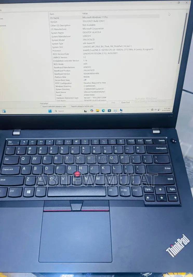 New Laptop Lenovo ThinkPad T14 G1 8GB Intel Core i5 SSD 256GB