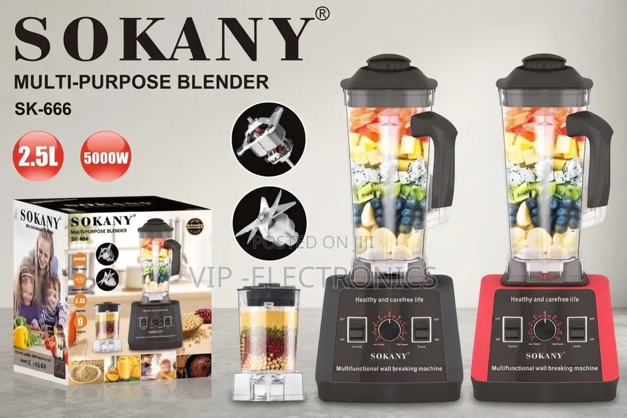 SOKANY Multi-Purpose Blender SK-666 Heavy Duty Blender 2.5L 5000W |