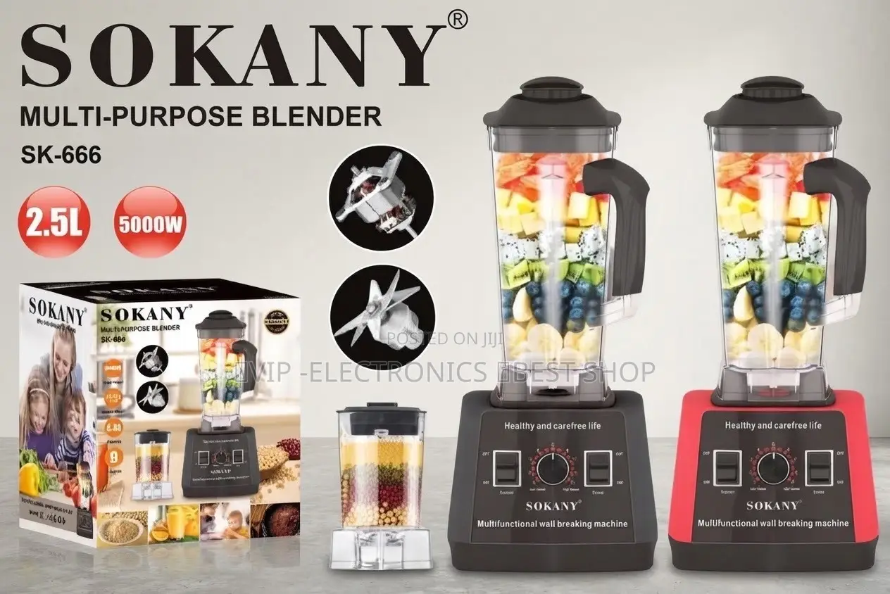 SOKANY Multi-Purpose Blender SK-666 Heavy Duty Blender 2.5L 5000W |