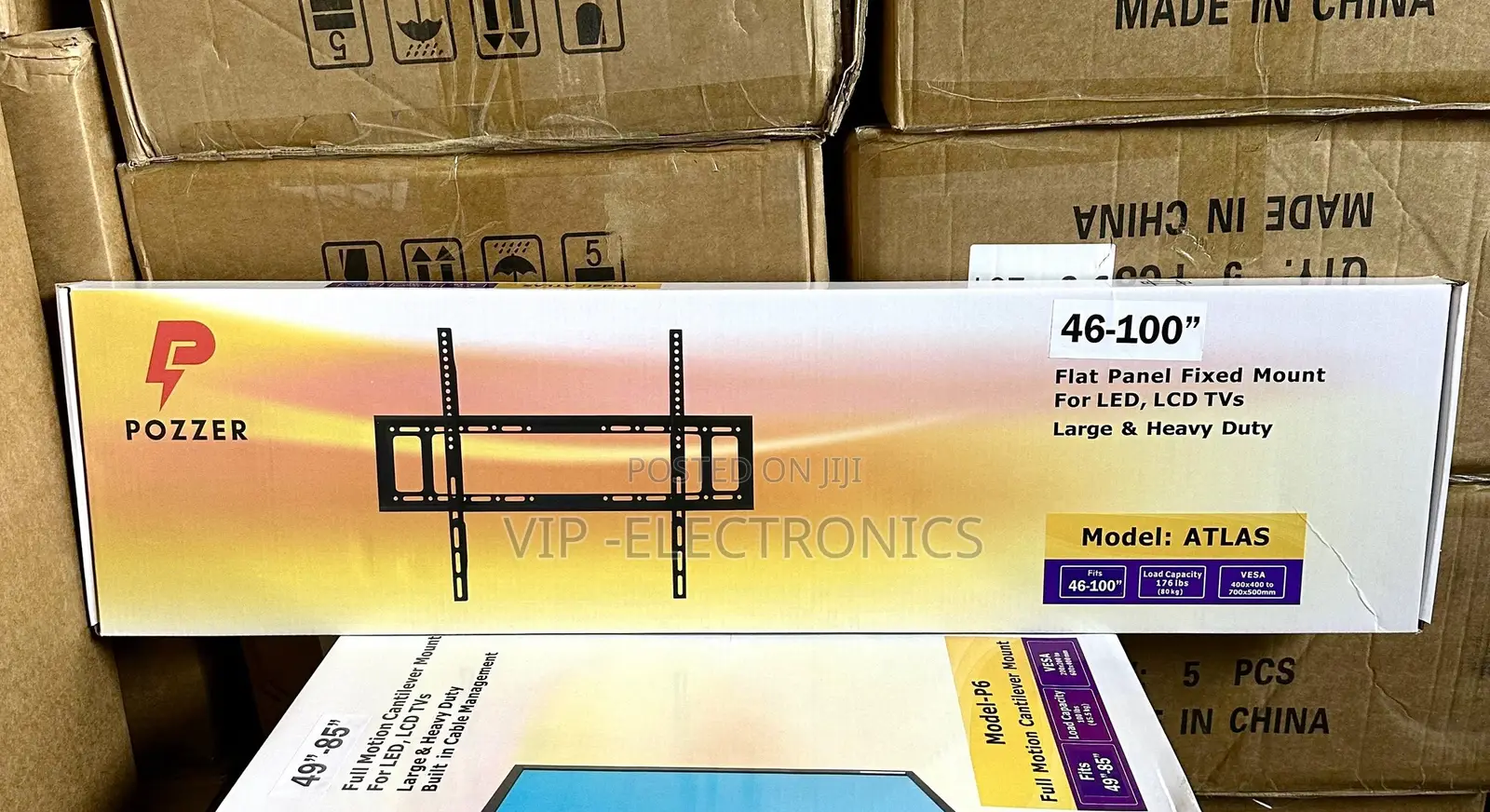 Pozzer Fixed TV Wall Mount Duty Flat Panel TV Wall Mount 46 to 100