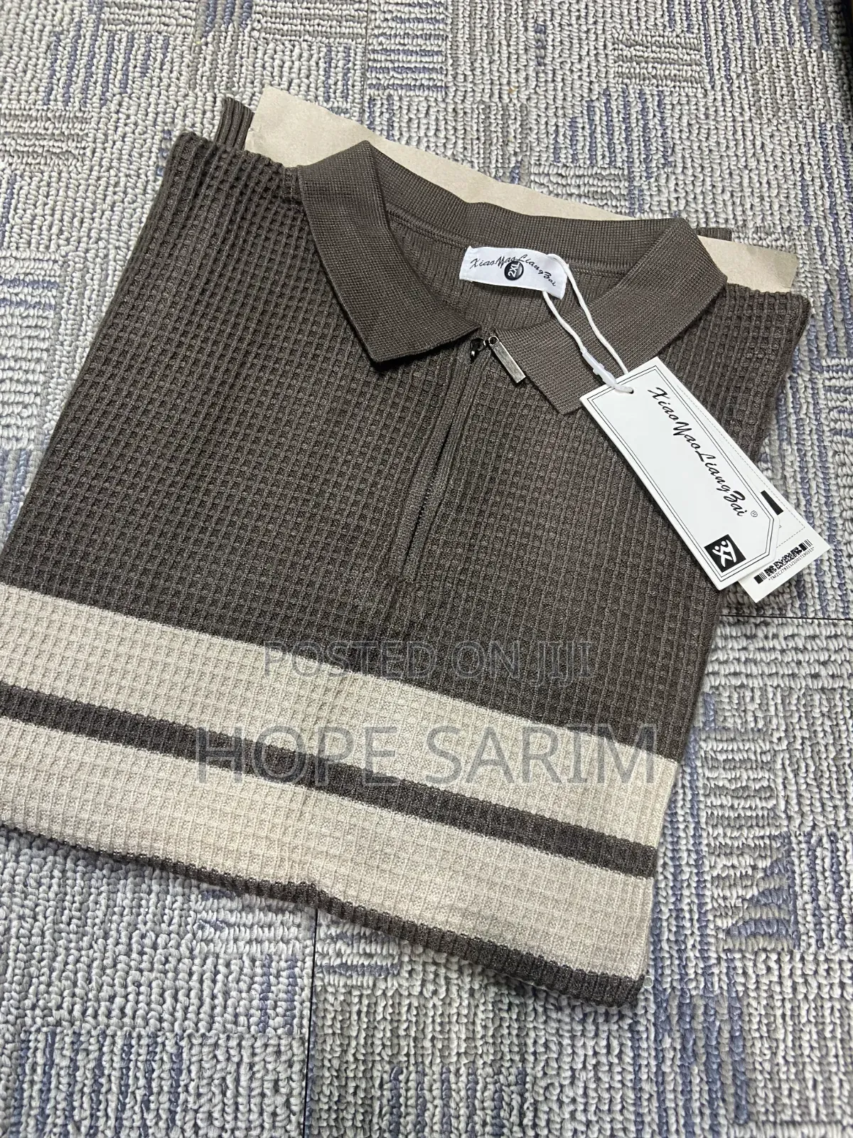 Premium Waffle-Knit Retro Polo Shirt -