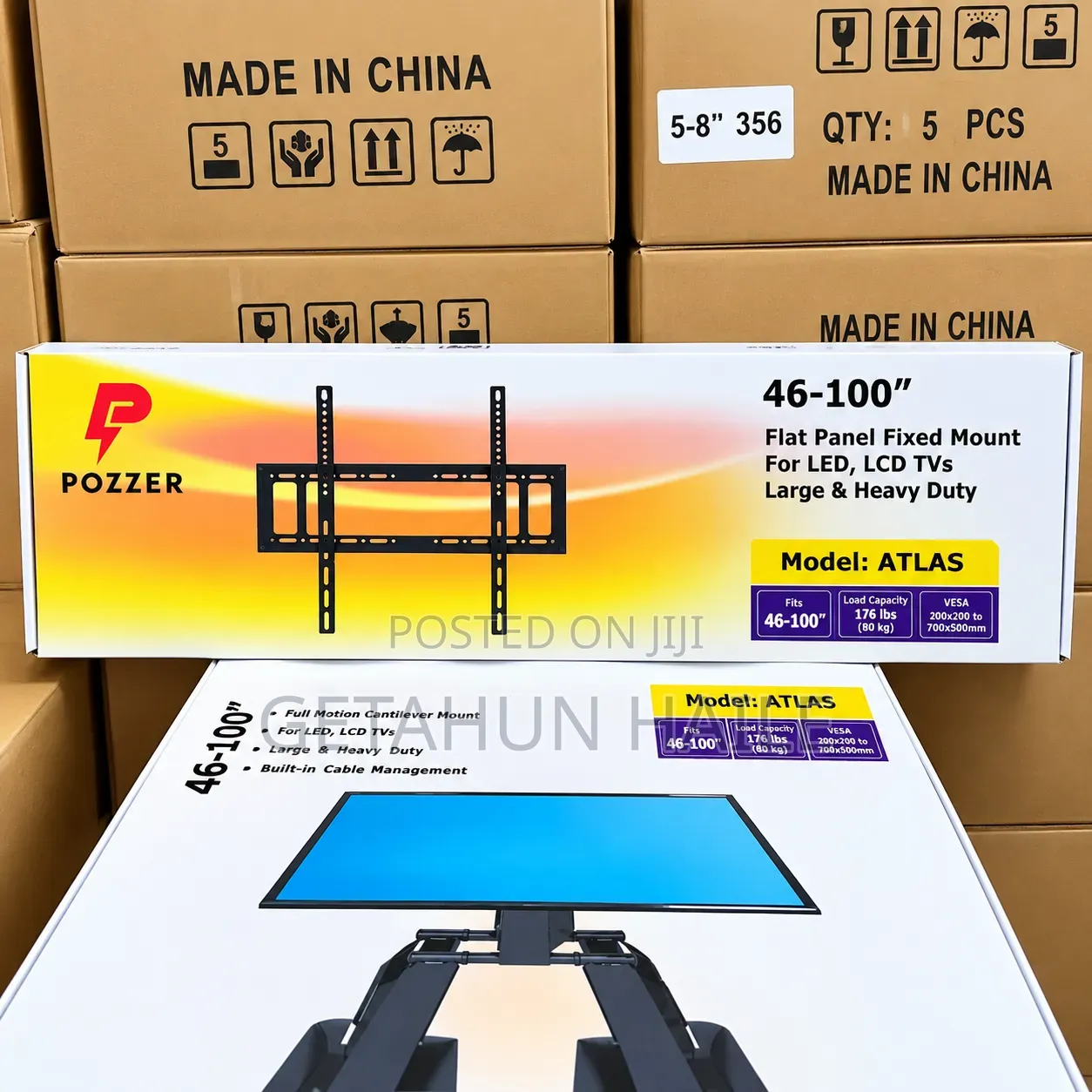 Pozzer Atlas Fixed TV Wall Mount 46 Inch - 100 Inch ( TV መስቀያ )