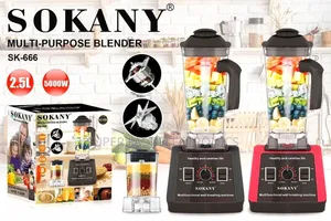 Sokany Multi-Purpose Blender – 5000W High-Power Blender, 2.5L Capacity