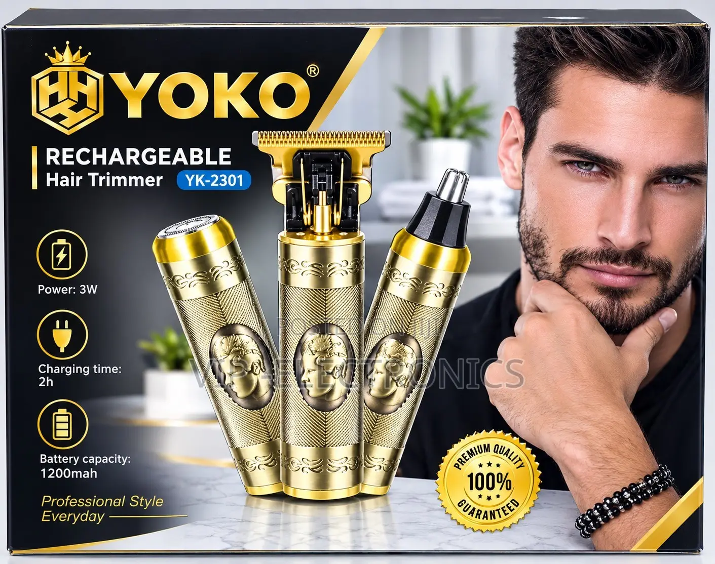 YOKO Rechargeable Hair Trimmer Grooming Kit (Model YK-2301)