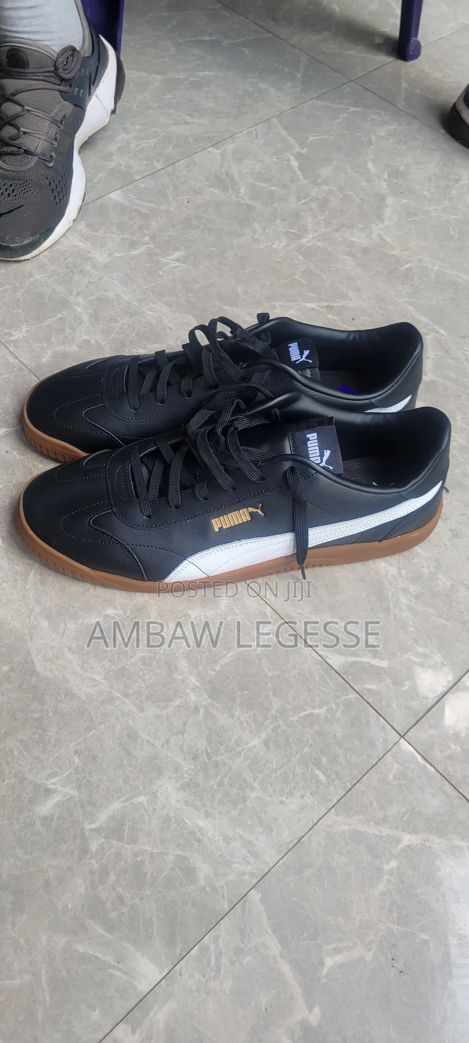Black White Puma Sneakers – Classic Casual Low-Top Shoes