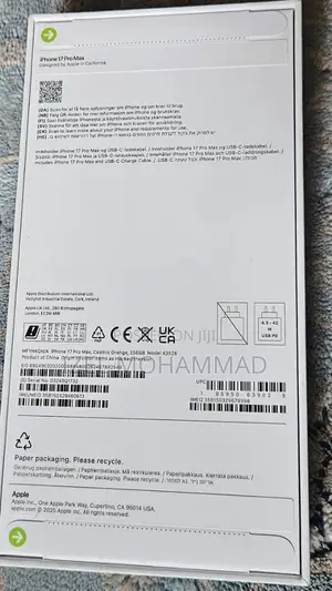 New Apple iPhone 17 Pro Max 256 GB Orange