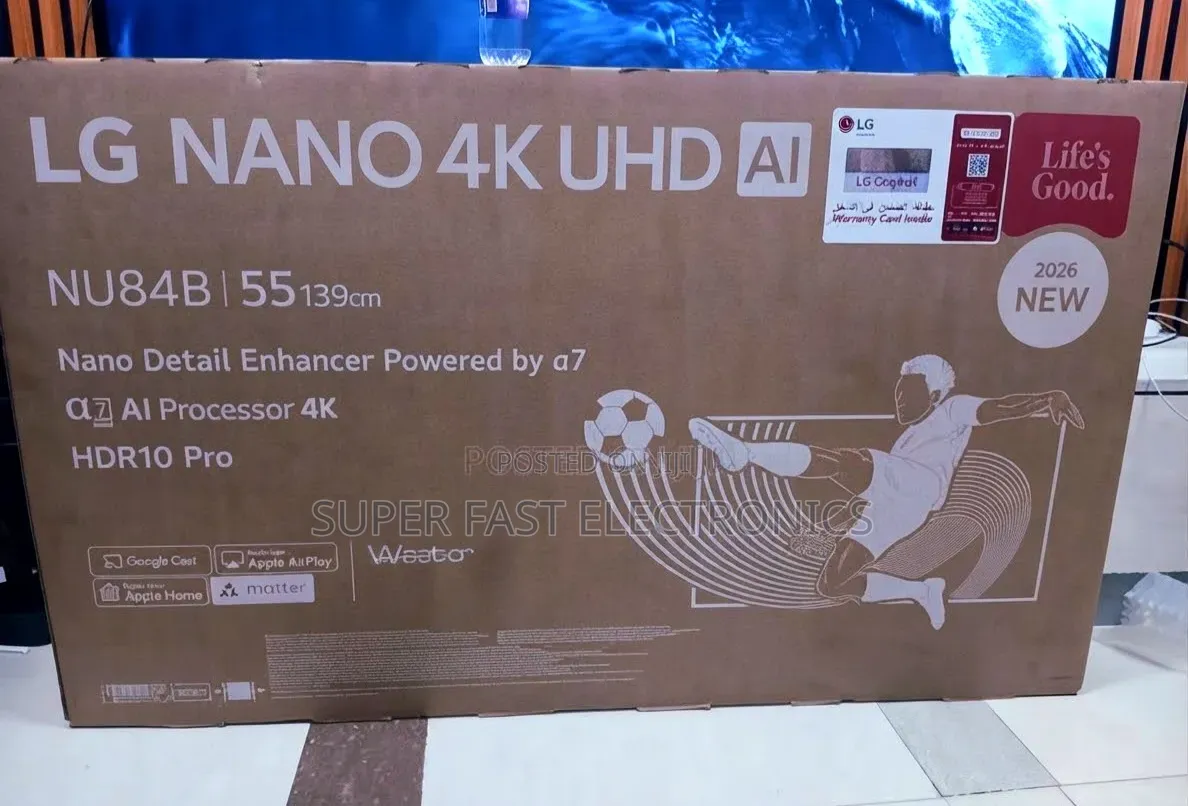 LG 55 Inch TV NANO84B UHD Smart AI TV – 2026 New Model | HDR10 Pro
