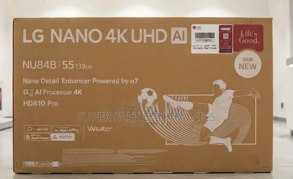 LG 55 Inch TV NANO84B UHD Smart AI TV – 2026 New Model | HDR10 Pro