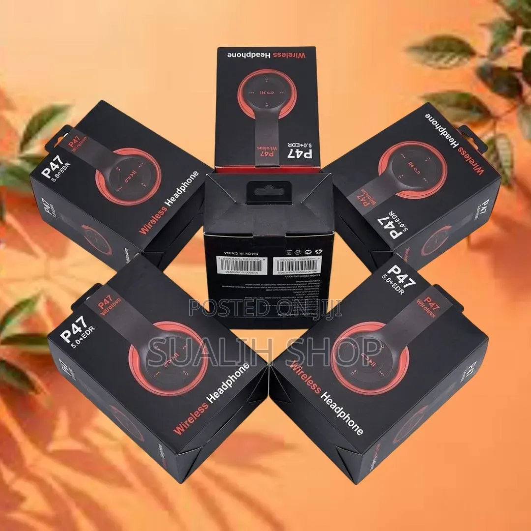 P47 Audífonos Inalámbricos Foldable Stereo Headset Black