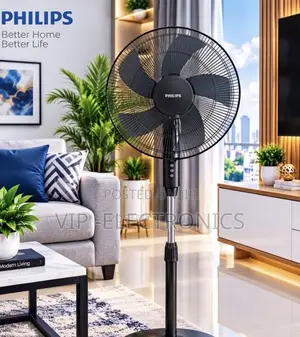 Philips Stand Fan – Powerful 5-Blade Oscillating Pedestal Fan VIP Shop