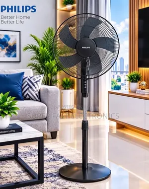 PHILIPS Standing Fan – Powerful Pedestal Fan Height 3-Speed Cooling