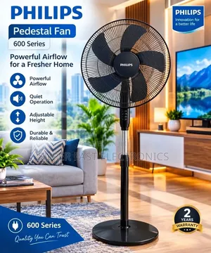PHILIPS Standing Fan 600 Series Pedestal Fan Powerful 2 Years Warranty