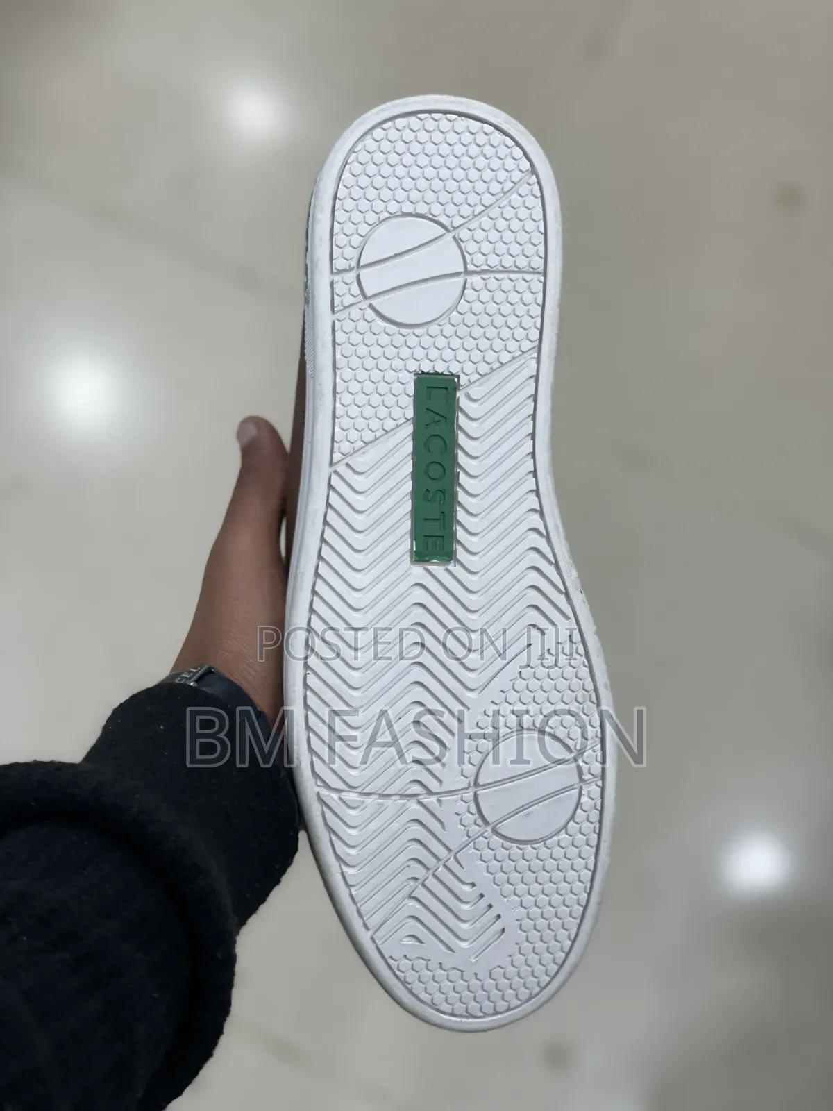Lacoste Brown Textured Leather Casual Sneaker With a White Rubber Sole