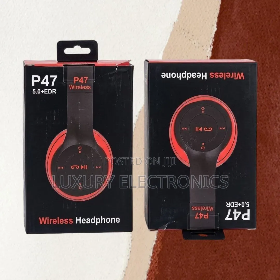 Katlanır Kulaklık P47 Wireless Stereo Kulaklık Siyah