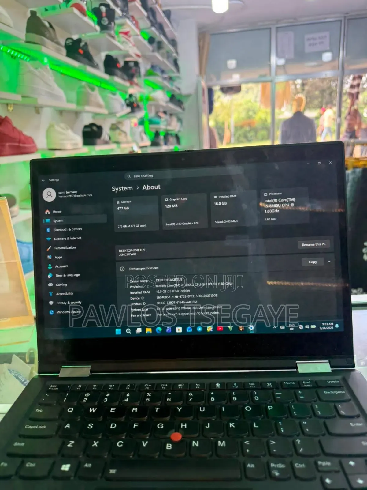 Laptop Lenovo ThinkPad Yoga 16GB Intel Core i5 SSD 512GB