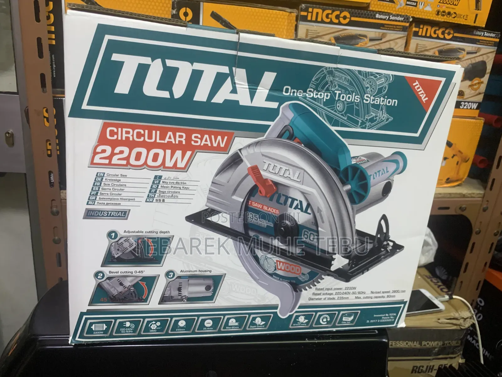 TOTAL Industrial Circular Saw 2200W 235mm