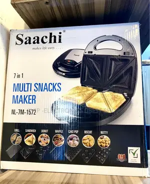 Saachi Multi Snacks Maker 7-in-1– Electric Sandwich Snack Maker
