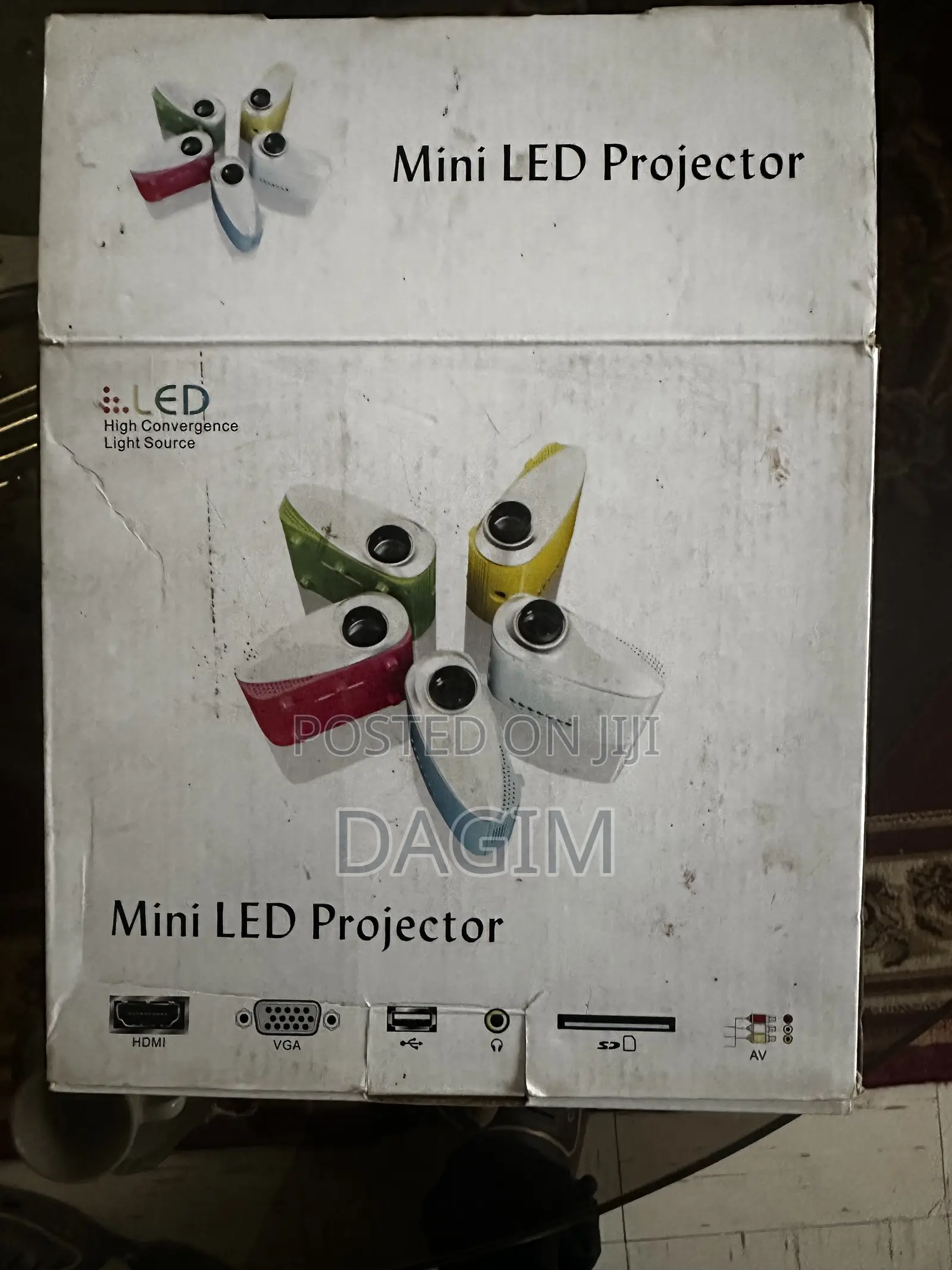 RD-802 Mini LED Projector | HDMI VGA USB SD AV | Portable Home Cinema