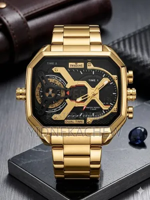 Swiszone Gold Tone Watch
