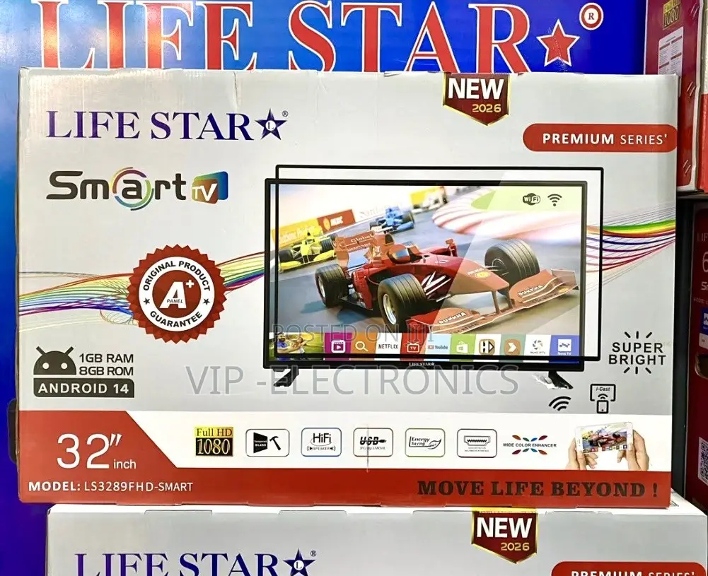 LifeStar 32 Inch TV Full HD Android 14 Smart TV – VIP Electronics