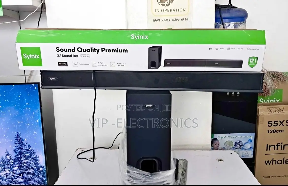 Syinix Sound Bar 2.1 Channel 170W Premium With Subwoofer – SYN-Q170