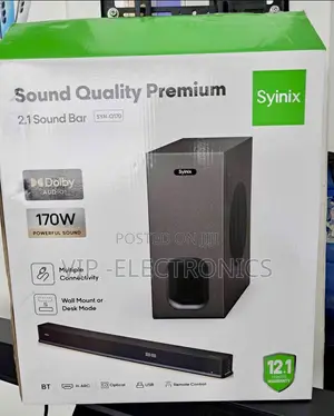 Syinix Premium Sound Bar 2.1Channel 170W With Subwoofer
