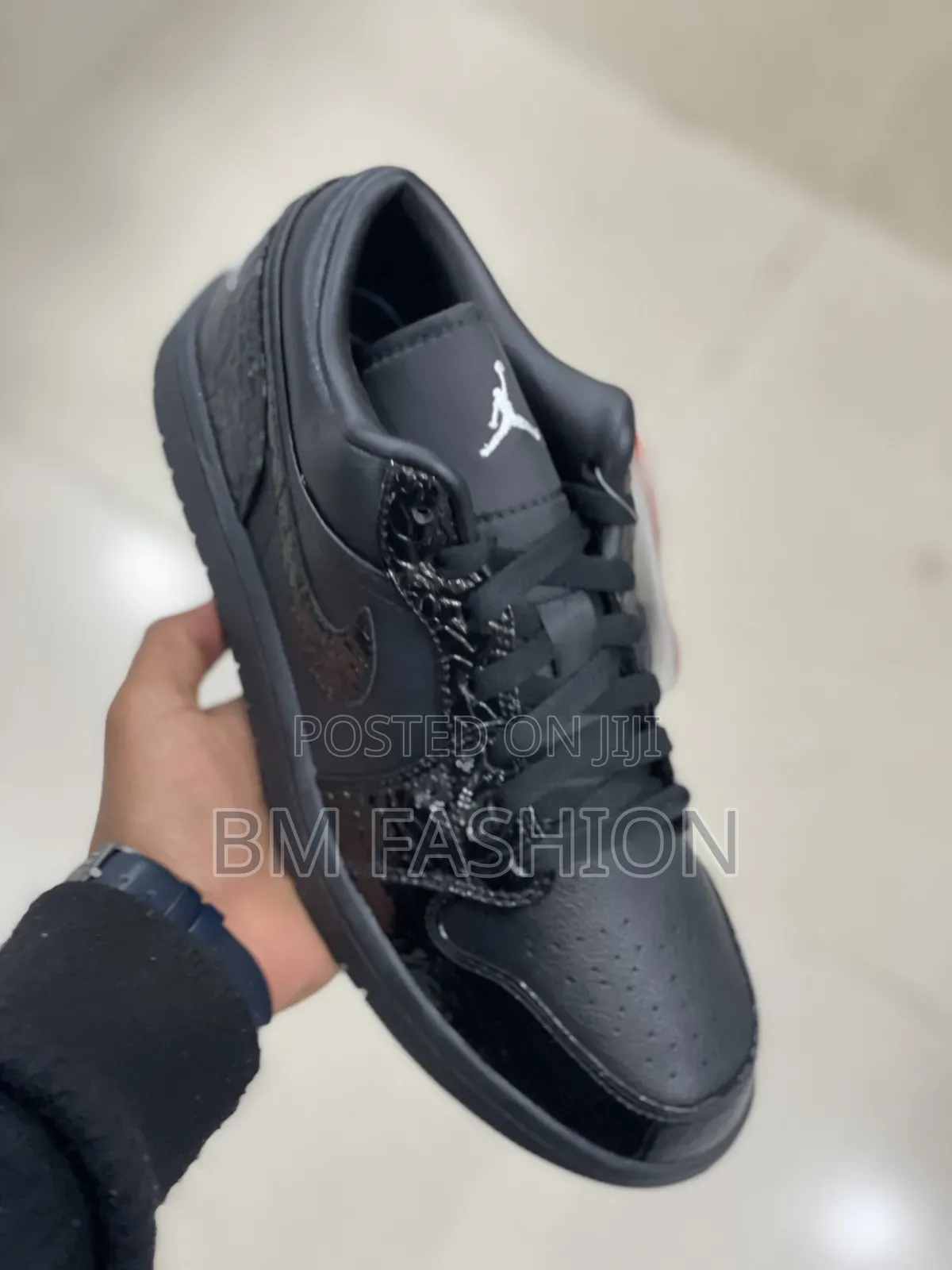 Nike Air Jordan 1 Low SE "Black Croc" Features Sleek All-Black Design