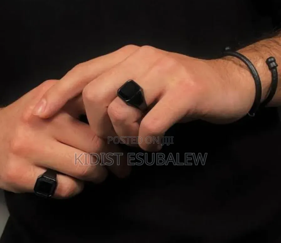 Men's Ring Stainless Steel With Natural Stone