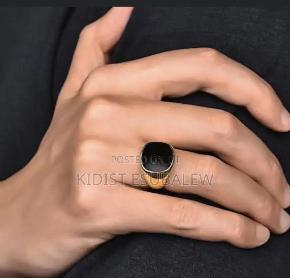 Men's Ring Stainless Steel With Natural Stone